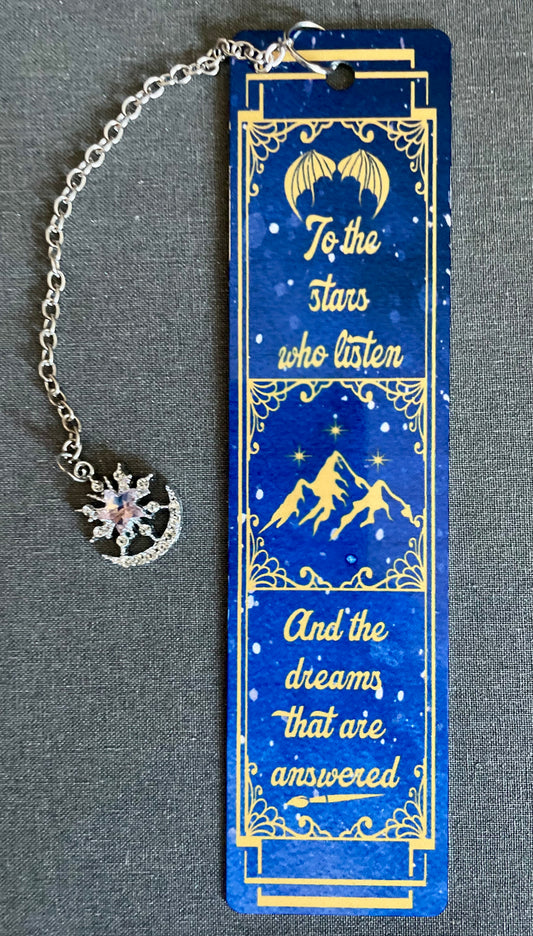 Metal bookmark - to the stars who listen